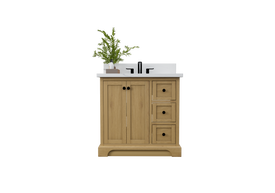 Marietta 35.5 inch Bathroom Vanity in Desert Oak - Cabinet Only