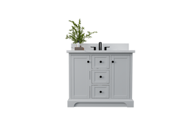 Marietta 41.5 inch Single Bathroom Vanity in White - Cabinet Only