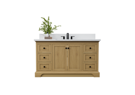 Marietta 59.5 inch Single Bathroom Vanity in Desert Oak - Cabinet Only