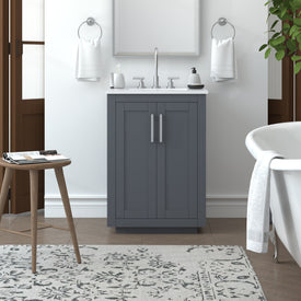 Nearmé Miami 23.5 Inch Bathroom Vanity- Gray Wyndham Collection Miranda
