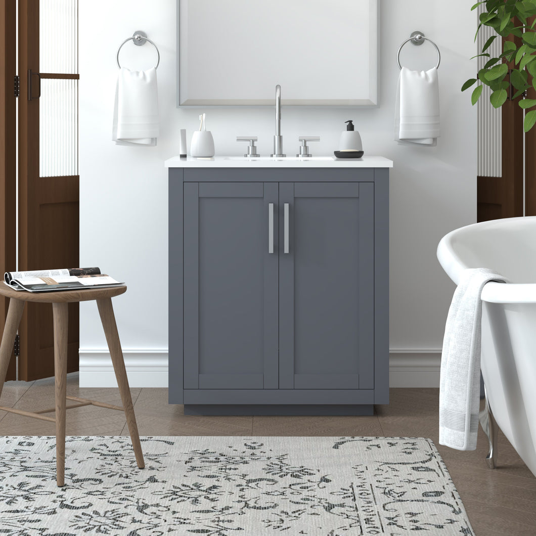 Nearmé Miami 23.5 Inch Bathroom Vanity- Gray Wyndham Collection Miranda