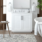 Nearmé Miami 34.5 Inch Bathroom Vanity- White Wyndham Collection Miranda