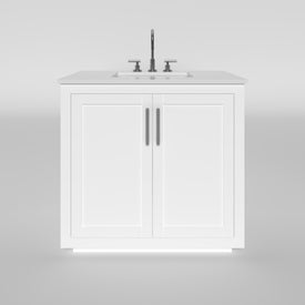 Nearmé Miami 35.5 Inch Bathroom Vanity in White- Cabinet Only Nearmé