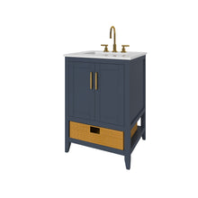 Load image into Gallery viewer, Nearmé New York 23.5 Inch Bathroom Vanity in Blue- Cabinet Only