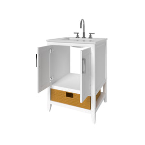 Nearmé New York 23.5 Inch Bathroom Vanity in White- Cabinet Only