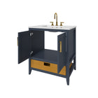Nearmé New York 29.5 Inch Bathroom Vanity in Blue- Cabinet Only