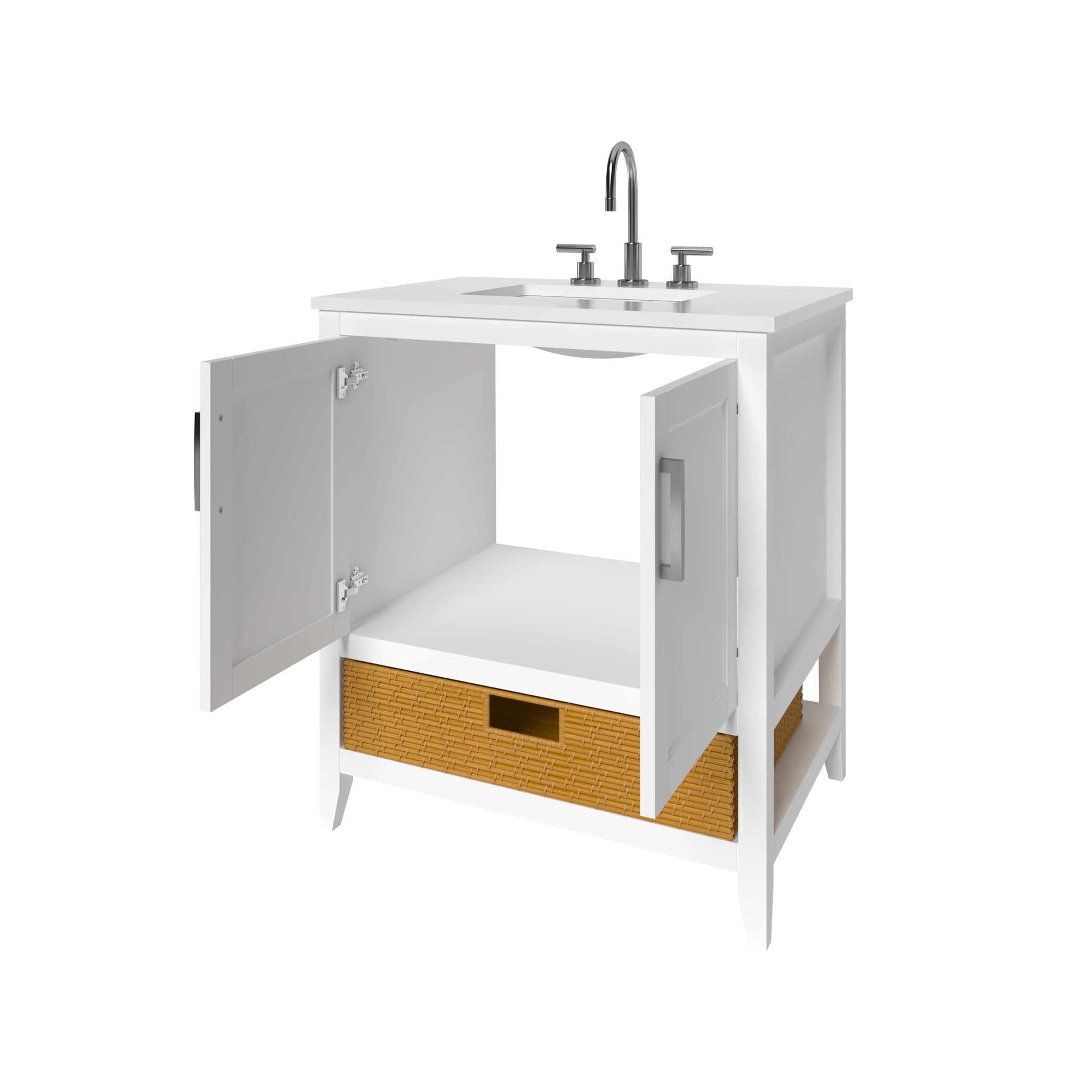 29 Inch Vanity Nearmé New York 29.5 Inch Bathroom Vanity in White- Cabinet Only