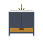 Nearmé New York 35.5 Inch Bathroom Vanity in Blue- Cabinet Only