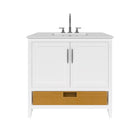 Nearmé New York 35.5 Inch Bathroom Vanity in White- Cabinet Only