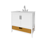 Nearmé New York 35.5 Inch Bathroom Vanity in White- Cabinet Only