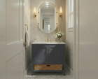 Nearmé New York 29.5 Inch Bathroom Vanity in Blue- Cabinet Only SFD