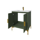Oxford 29.5 Inch Bathroom Vanity in Sage Green
