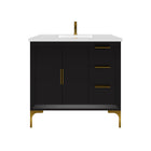Oxford 35.5 Inch Bathroom Vanity in Black