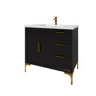 Oxford 35.5 Inch Bathroom Vanity in Black