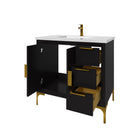 Oxford 35.5 Inch Bathroom Vanity in Black