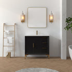 Oxford 35.5 Inch Bathroom Vanity in Black