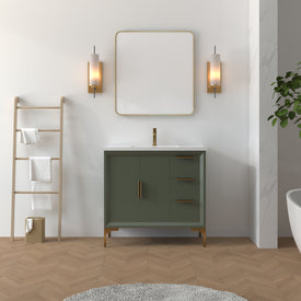 Oxford 35.5 Inch Bathroom Vanity in Sage Green
