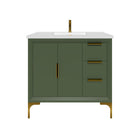 Oxford 35.5 Inch Bathroom Vanity in Sage Green