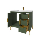 Oxford 35.5 Inch Bathroom Vanity in Sage Green