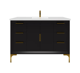 Oxford 47.5 Inch Bathroom Vanity in Black