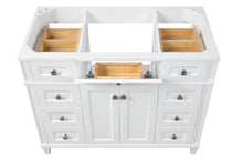 Load image into Gallery viewer, Kensington 48 in Solid Wood Vanity in Bright White - Cabinet Only Ethan Roth