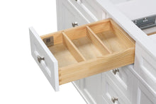 Load image into Gallery viewer, Kensington 72 in Solid Wood Vanity in White - Cabinet Only Ethan Roth