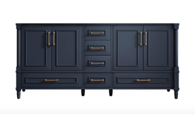 Atlanta 71.5 inch Double Bathroom Vanity in Navy- Cabinet Only