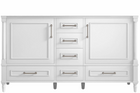 Atlanta 59.5 inch Double Bathroom Vanity in White- Cabinet Only