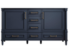 Atlanta 59.5 inch Double Bathroom Vanity in Navy- Cabinet Only
