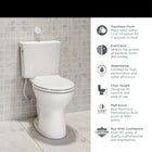 American Standard Cadet Touchless 2-piece 1.28 GPF  Elongated Toilet in White