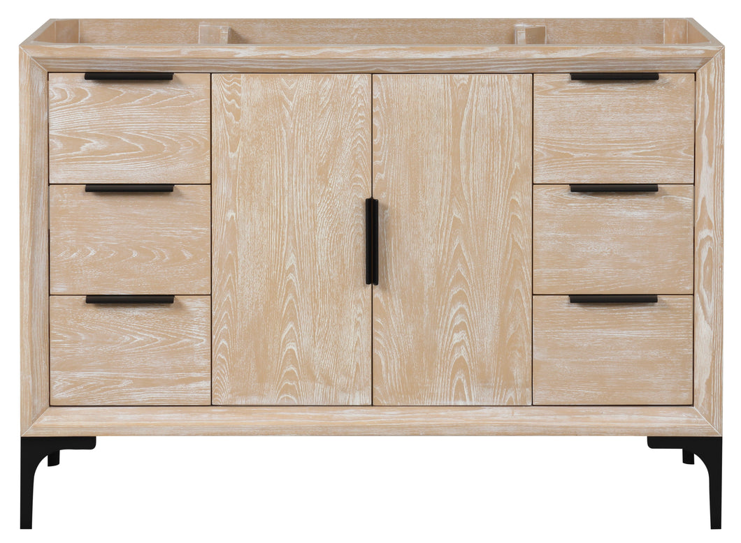 Oxford 47.5 Inch Bathroom Vanity in Whitewashed Ash
