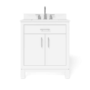 Clifden 30" Vanity in White with Stone Top