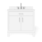 Clifden 36" Vanity in White with Stone Top