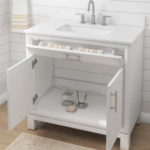 Clifden 36" Vanity in White with Stone Top