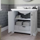 36" Portage Peak Vanity in White with White Quartz Top Thomasville