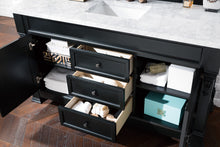 Load image into Gallery viewer, Brookfield 60&quot; Single Vanity, Antique Black w/ 3 CM Carrara Marble Top