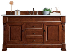 Load image into Gallery viewer, Brookfield 60&quot; Single Vanity, Warm Cherry w/ 3 CM Arctic Fall Solid Surface Top