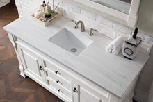 Load image into Gallery viewer, Brookfield 60&quot; Single Vanity, Bright White w/ 3 CM Arctic Fall Solid Surface Top