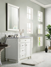 Load image into Gallery viewer, Bristol 36&quot; Single Vanity, Bright White, w/ 3 CM Arctic Fall Solid Surface Top