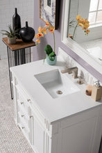 Load image into Gallery viewer, Bristol 36&quot; Single Vanity, Bright White, w/ 3 CM Classic White Quartz Top James Martin