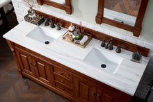 Load image into Gallery viewer, Brookfield 72&quot; Double Vanity, Warm Cherry w/ 3 CM Arctic Fall Solid Surface Top