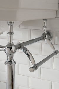 Wellington 24" Single Console Single Sink w/ Chrome Finish Stand James Martin