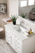 Load image into Gallery viewer, Brittany 48&quot; Bright White Single Vanity w/ 3 CM Eternal Jasmine Pearl Quartz Top