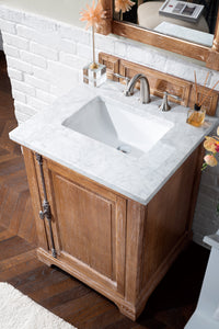 Bathroom Vanities Outlet Atlanta Renovate for LessProvidence 26" Driftwood Single Vanity w/ 3 CM Carrara Marble Top