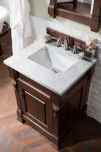 Load image into Gallery viewer, Bathroom Vanities Outlet Atlanta Renovate for LessBrookfield 26&quot; Single Vanity, Burnished Mahogany w/ 3 CM Carrara Marble Top