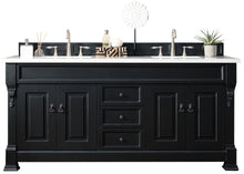 Load image into Gallery viewer, Brookfield 72&quot; Double Vanity, Antique Black w/ 3 CM White Zeus Quartz Top