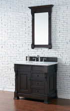 Load image into Gallery viewer, Brookfield 36&quot; Single Vanity, Burnished Mahogany w/ 3 CM White Zeus Quartz Top