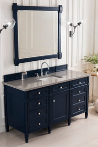 Bathroom Vanities Outlet Atlanta Renovate for LessBrittany 60" Victory Blue Single Vanity w/ 3 CM Grey Expo Quartz Top