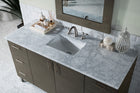 Metropolitan 60" Silver Oak Single Vanity w/ 3 CM Carrara Marble Top