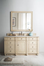 Load image into Gallery viewer, Bristol 60&quot; Single Vanity, Vintage Vanilla, w/ 3 CM Arctic Fall Solid Surface Top